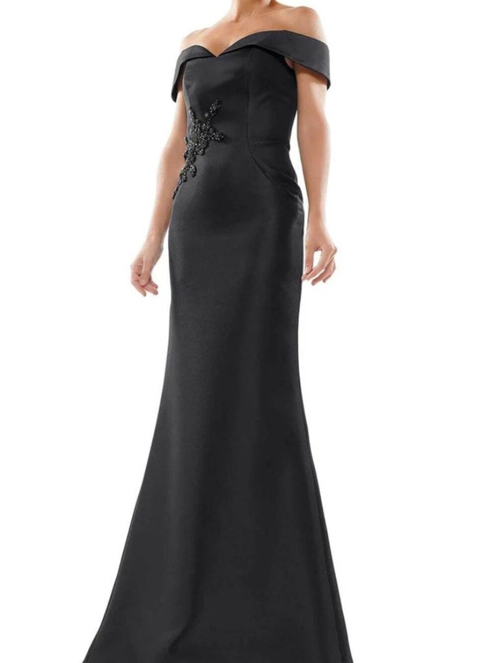 NWT Marsoni by Colors MV1003 Satin Mother of the Bride Dress Black Size 8